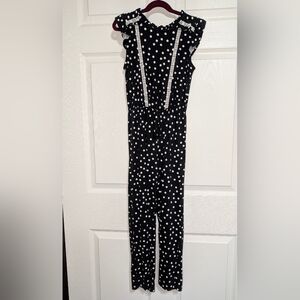 Monteau Tween Black & White Jumpsuit - Sz Med